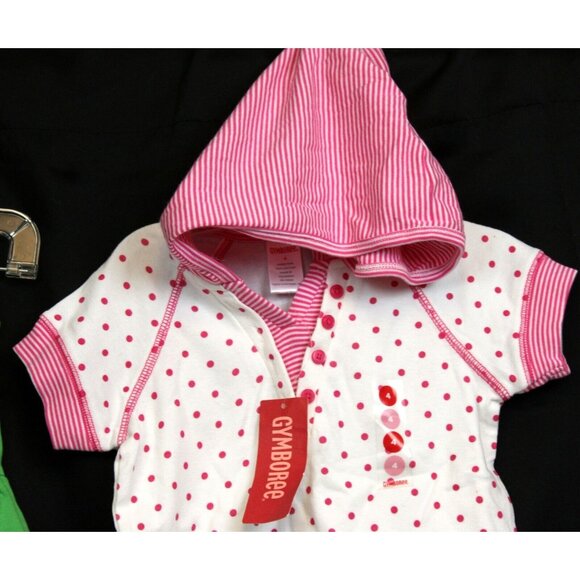 NEW 2008 Gymboree Tennis Match 2pc Outfit sz 4 Skort Hooded Polka Dot Shirt Prep - Picture 3 of 9